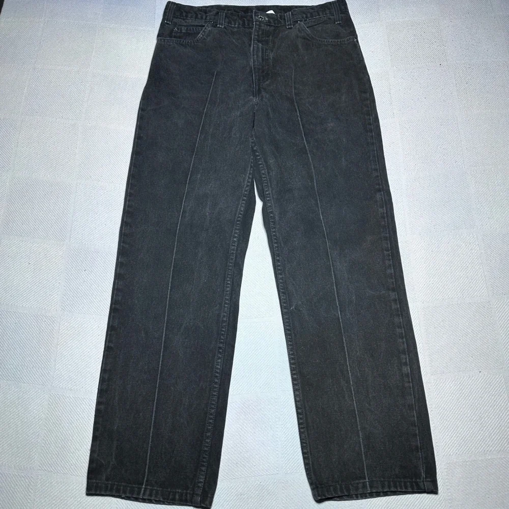Vintage 90s Levi's 505 Jeans Mens 32x30* Orange Tab Regular Straight Faded Black